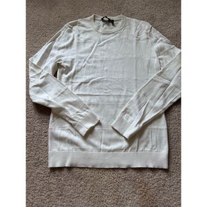 Theory Ronnel Breach Striped Crewneck Sweater in Off White, Size XS